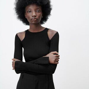 Zara Shoulder Cut Out Top